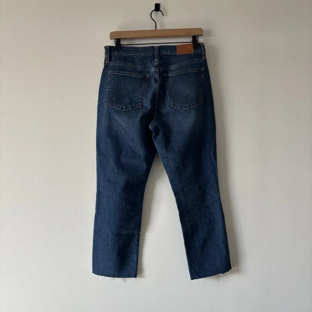 J. Crew Denim Slim Boyfriend Jeans Medium Wash Raw Hem Casual Women’s Size 27‎